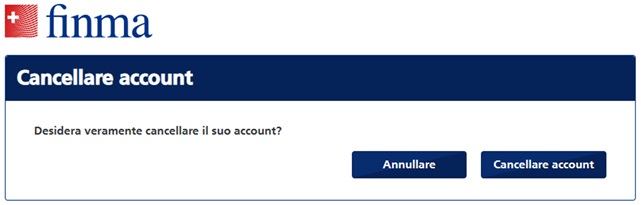 Delete account